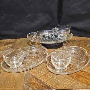 VTG Elegant Clear Glass Hospitality - Tea Set
